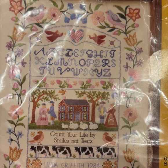 New NOS 1984 The Creative Circle Embroidery Kit # 0336 Jacobean Sampler unopened - Picture 2 of 11
